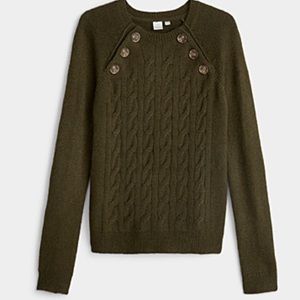Twik Olive Cable Knit Sweater